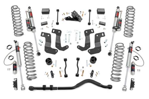 Rough Country - 66844 | Rough Country 3.5 Inch Lift Kit For Jeep Wrangler Unlimited JL 4WD | 4 Door, M1R Monotube Shocks