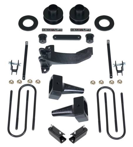 ReadyLIFT Suspensions - 69-2513 | ReadyLift 2.5 Inch SST Suspension Lift Kit For F-250 Super Duty 4WD | 4 Inch Rear Tapered Blocks, 1 Piece Drive Shaft, No Shocks