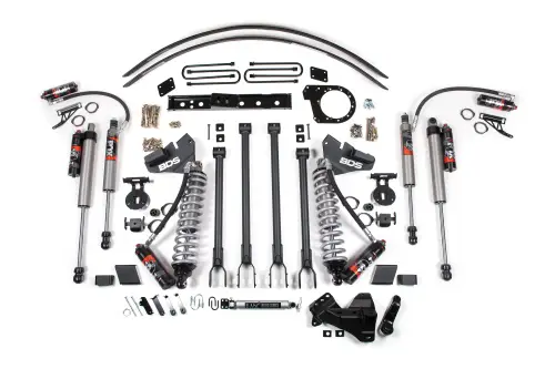 BDS Suspension - BDS1978FPE | BDS Suspension 6 Inch Lift Kit With 4 Link For Ford F-250 / F-350 Super Duty 4WD | Diesel, Fox 2.5 Performance Elite Coil-Over Conversion, Rear Lift Block Kit & Add A Leaf, Fox 2.5 Performance Elite Shocks
