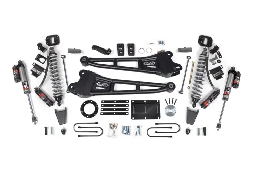 BDS Suspension - BDS2132PES | BDS Suspension 6 Inch Lift Kit With Radius Arm For Ram 3500 4WD | Fox 2.5 Performance Elite Coil Over Conversion, Front Rubber Bump Stop, Indexing Ring 6 Bolt