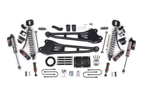 BDS Suspension - BDS2132PESB | BDS Suspension 6 Inch Lift Kit With Radius Arm For Ram 3500 4WD | Fox 2.5 Performance Elite Coil Over Conversion, Front Fox 2.0 Hydro Bump Stop, Indexing Ring 6 Bolt