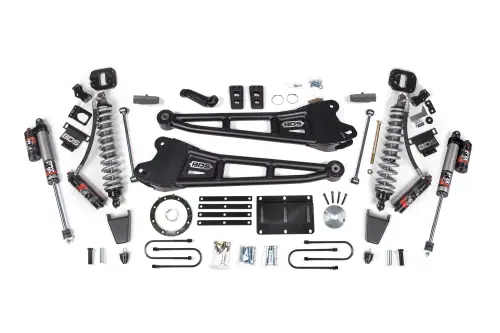 BDS Suspension - BDS2134PES | BDS Suspension 6 Inch Lift Kit With Radius Arm For Ram 3500 4WD | Fox 2.5 Performance Elite Coil Over Conversion, Front Rubber Bump Stop, Indexing Ring 8 Bolt