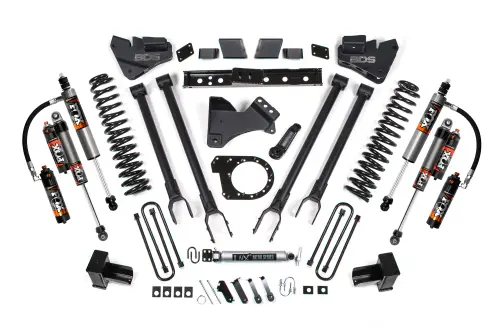 BDS Suspension - BDS2215FPE | BDS Suspension 7 Inch Lift Kit With 4 Link For Ford F-250 / F-350 Super Duty 4WD Diesel | Fox 2.5 Performance Elite Shocks