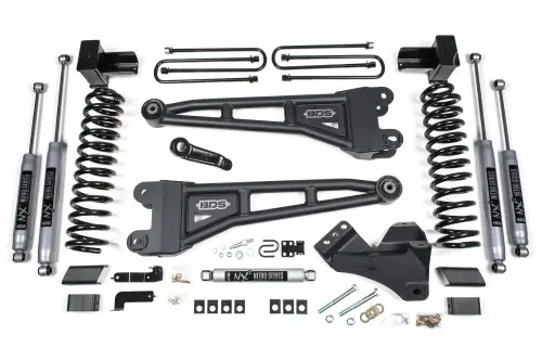 BDS Suspension - BDS2242FPE | BDS Suspension 5 Inch Lift Kit With Radius Arm For Ford F-250 / F-350 Super Duty 4WD Diesel | Rear Lift 5 Inch Block Without Overload, Fox 2.5 Performance Elite Shocks