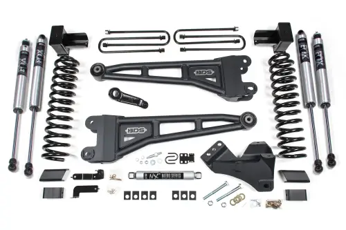 BDS Suspension - BDS2242FS | BDS Suspension 5 Inch Lift Kit With Radius Arm For Ford F-250 / F-350 Super Duty 4WD Diesel | Rear Lift 5 Inch Block Without Overload, Fox 2.0 Performance Series Shocks