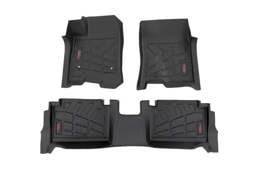 Rough Country - SM21313 | Rough Country Sure Fit Floor Mats For Chevy Colorado / GMC Canyon | Front & Second Row