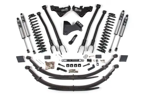 BDS Suspension - BDS2248FPS | BDS Suspension 5 Inch Lift Kit With 4 Link For Ford F-250 / F-350 Super Duty 4WD Diesel | Rear Lift Leaf Springs, Fox 2.5 Performance Series HTO Shocks