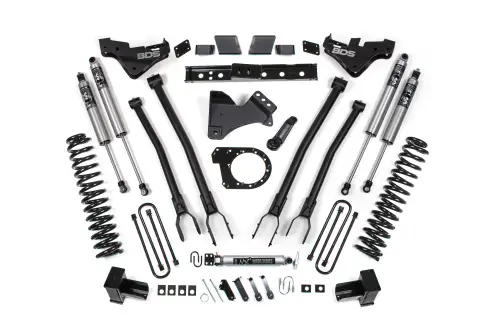 BDS Suspension - BDS2252FPS | BDS Suspension 7 Inch Lift Kit With 4 Link For Ford F-250 / F-350 Super Duty 4WD Diesel | Rear Lift Block Kit, Fox 2.5 Performance Series HTO Shocks