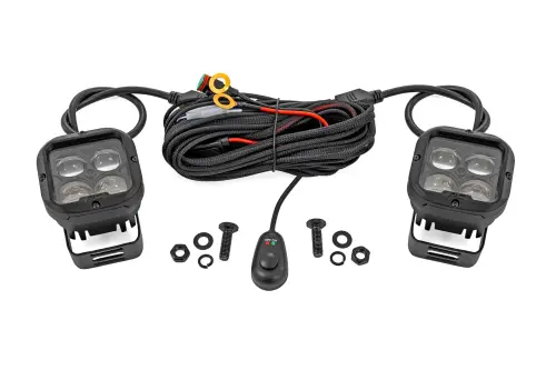Rough Country - 70115 | Rough Country 2 Inch SAE Driving LED Light Pods | Pair