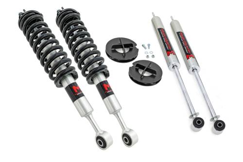 Rough Country - 73042 | Rough Country 2 Inch Lift Kit For Toyota Land Cruiser 4WD | M1 Struts With M1 Rear Shocks