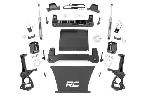 Rough Country - 111330 | Rough Country 6 Inch Lift Kit For GMC Sierra 1500 2WD | 5.3L V8 Or 6.2L V8, With Factory Multi Leaf Spring, Strut Spacers With N3 Rear Shocks