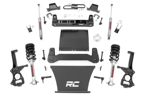 Rough Country - 111331 | Rough Country 6 Inch Lift Kit For GMC Sierra 1500 2WD | 5.3L V8 Or 6.2L V8, With Factory Multi Leaf Spring, N3 Struts With N3 Rear Shocks