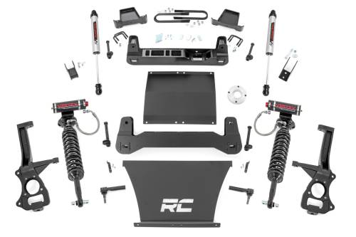 Rough Country - 111357 | Rough Country Suspension 6 Inch Lift Kit For GMC Sierra 1500 2WD | With 5.3L V8 or 6.2L V8 Engine, Factory Multi-Leaf Spring, Vertex Coilovers With V2 Rear Shocks