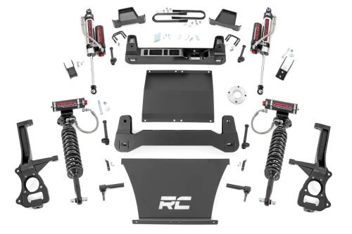 Rough Country - 111350 | Rough Country Suspension 6 Inch Lift Kit For GMC Sierra 1500 2WD | With 5.3L V8 or 6.2L V8 Engine, Factory Multi-Leaf Spring, Vertex Coilovers With Vertex Shocks