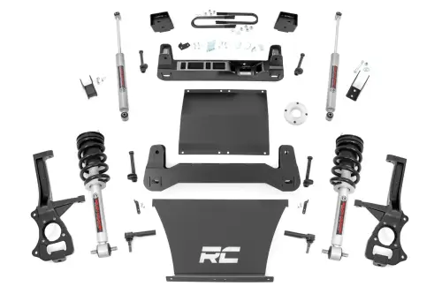 Rough Country - 111531 | Rough Country Suspension 6 Inch Lift Kit For GMC Sierra 1500 2WD | With 5.3L V8 or 6.2L V8 Engine, Factory Mono-Leaf Spring, N3 Struts With N3 Rear Shocks