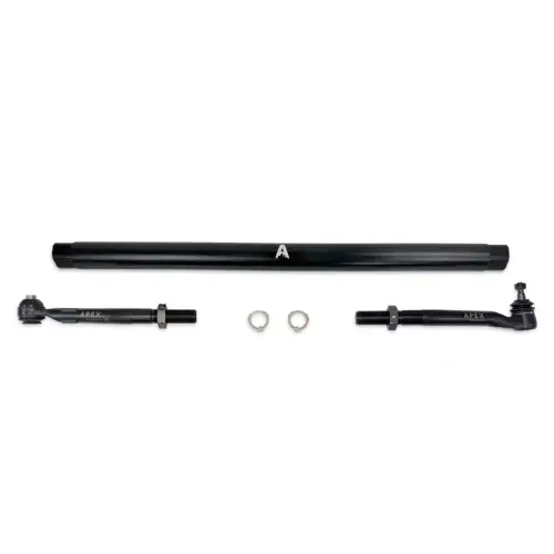 Apex Chassis - KIT372-BLK | Apex Chassis ProLock Tie Rod Kit For Ford F-250/F-350 Super Duty 4WD, Except Wide Track | Anodized Black Aluminum