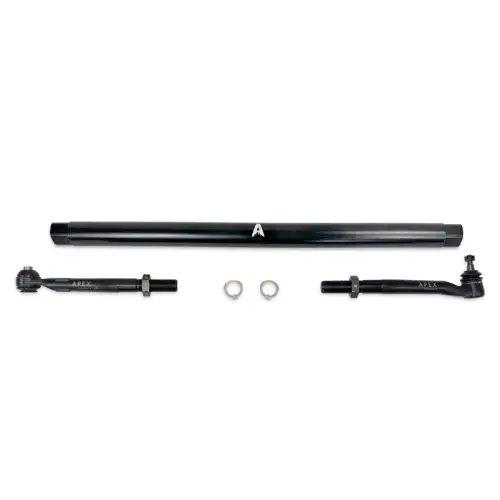 Apex Chassis - KIT372-STL | Apex Chassis ProLock Tie Rod Kit For Ford F-250/F-350 Super Duty 4WD, Except Wide Track | Matte Black Powder Coated Steel