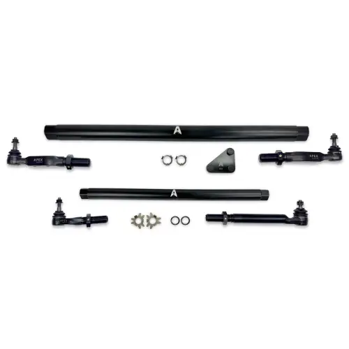 Apex Chassis - KIT385-BLK | Apex Chassis ProLock Steering Kit For Dodge Ram 2500/3500 4WD | Anodized Black Aluminum