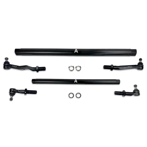Apex Chassis - KIT380-BLK | Apex Chassis ProLock Steering Kit For Dodge Ram 2500/3500 4WD | Anodized Black Aluminum, T-Link Replacement Kit - NO Pitman Arm Included