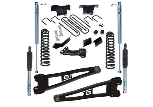 SuperLift - K1030B | Superlift 4 Inch Radius Arm Lift Kit with Bilstein 5100 Shocks (2023-2025 F250, F350 Super Duty 4WD Diesel Engine)