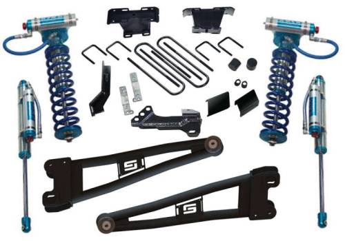 SuperLift - K1030KG | Superlift 4 Inch Radius Arm Lift Kit with King Coilovers and Rear Reservoir Shocks (2023-2025 F250, F350 Super Duty 4WD Diesel Engine)