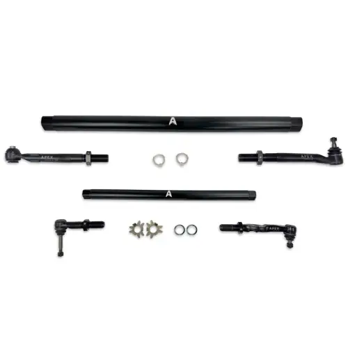 Apex Chassis - KIT370-BLK | Apex Chassis ProLock Steering Kit For Ford F-250/F-350 Super Duty 4WD, Except Wide Track | Anodized Black Aluminum
