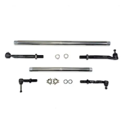 Apex Chassis - KIT370-POL | Apex Chassis ProLock Steering Kit For Ford F-250/F-350 Super Duty 4WD, Except Wide Track | Polished Aluminum