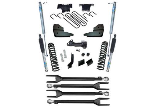 SuperLift - K1068B | Superlift 4 Inch 4-Link Lift Kit with Bilstein Shocks (F250, F350 Super Duty 4WD Diesel Engine)