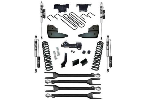SuperLift - K1068FX | Superlift 4 Inch 4-Link Lift Kit with Fox 2.0 Reservoir Shocks (F250, F350 Super Duty 4WD Diesel Engine)