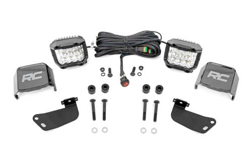 Rough Country - 93223 | Rough Country Front LED Cube Light Kit For Segway UT6/UT10 | 3 Inch Osram Wide Angle Series
