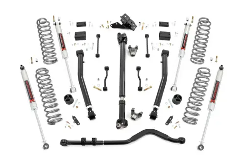 Rough Country - 90940 | Rough Country 3.5 Inch Lift Kit For Jeep Wrangler JL 4WD 2 Door | Rubicon, M1 Monotube Shocks