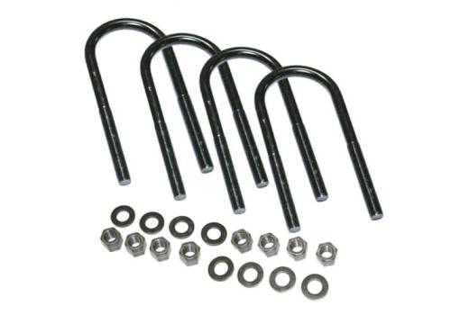 SuperLift - 10824SUP | Superlift U-Bolt, 4 Pack With Hardware | 9/16X3 - 1/8X13 Round