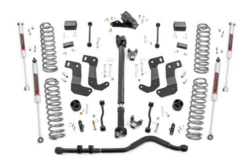 Rough Country - 94140 | Rough Country 3.5 Inch Lift Kit For Jeep Wrangler JL Rubicon 4WD 2 Door | M1 Monotube Shocks