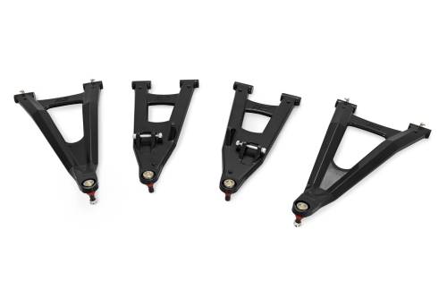 Rough Country - 93155BLK | Rough Country Aluminum Control Arms For Polaris Ranger 1000XP | Black Finish, High Clearance With 2 Inch Forward Offset