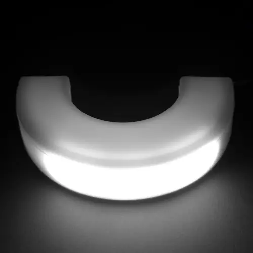 Recon Truck Accessories - 264004CHLDLEDWH  | Recon Tow Hook Covers 2-Piece Set of White Silicone Covers w LED Running Lights (2020-2025 Silverado 1500)