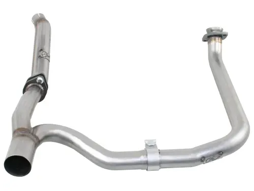 Afe - Advance Flow Engineering - 48-46210 | AFE Power Twisted Steel Loop Delete Down-Pipe & Y-Pipe 2" to 2-1/2" 409 Stainless Steel Exhaust System (2012-2018 Wrangler JK Unlimited V6-3.6L)