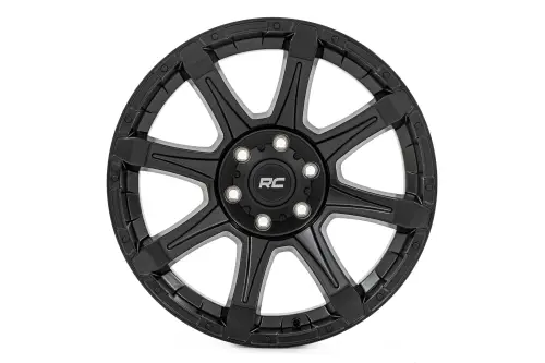 Rough Country - 81201805A | Rough Country 81 Series Wheel | One-Piece / Semi Gloss Black / 20x9 / 5x150 / +18mm