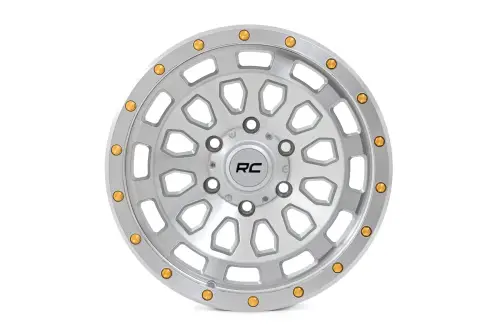 Rough Country - 87170912C | Rough Country 87 Series Wheel | Simulated Beadlock / Full Machine / 17x8.5 / 6x5.5 / +0mm