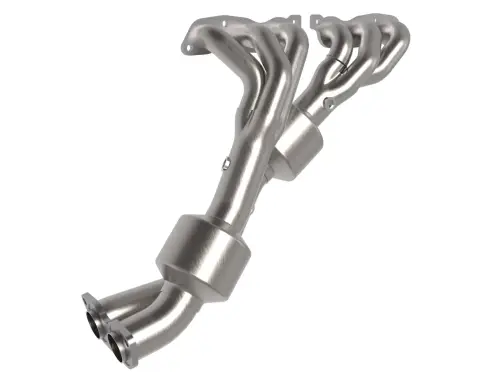Afe - Advance Flow Engineering - 48-36017-HC | AFE Power Twisted Steel 304 Stainless Steel Header w/ Cat (2001-2005 IS300 L6-3.0L)