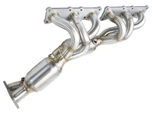Afe - Advance Flow Engineering - 48-36307-1 | AFE Power Twisted Steel 304 Stainless Steel Long Tube Header w/ Cat (2006-2013 3 Series E90, E91, E92, E93 | 2008-2013 128i E82, E88 L6-3.0L N52)