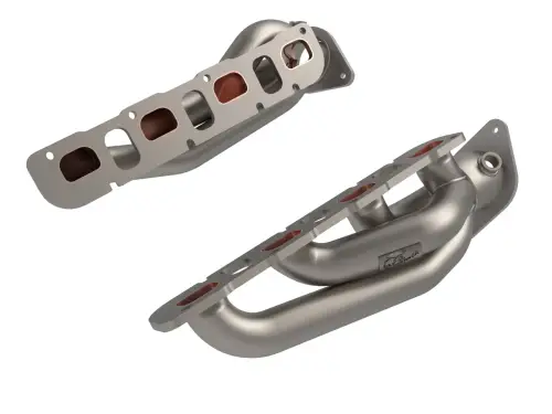 Afe - Advance Flow Engineering - 48-38031-T | AFE Power Twisted Steel Stainless Steel Short Tube Header w/ Titanium Ceramic Coating (2021-2025 Wrangler 392 V8-6.4L)