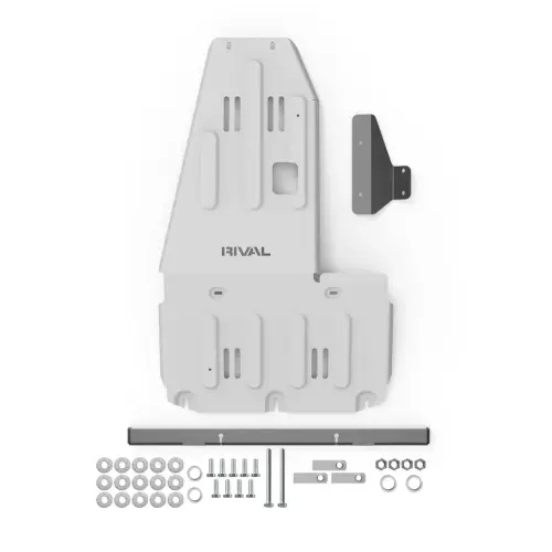 RIVAL 4X4 - 2333.4501.1.6 | RIVAL Gen2 Aluminum Engine Transmission Catalytic Converter Skid Plate (2024 Grenadier, Quartermaster)