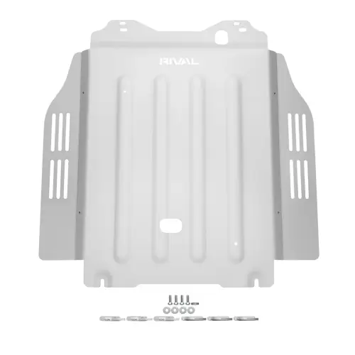 RIVAL 4X4 - 2333.9569.2.6 | RIVAL Aluminum Transmission Catalytic Converter Skid Plate (2024-2025 Tacoma Hybrid Compatible With TRD, 2024-2025 Land Cruiser Hybrid | 2025 Toyota 4 Runner Hybrid)