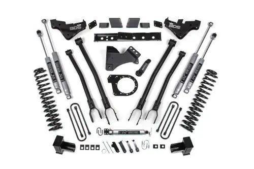 BDS Suspension - BDS2254H | BDS Suspension 7 Inch Lift Kit With 4 Link For Ford F-350 Super Duty DRW 4WD Diesel | NX2 Nitro Series Shocks