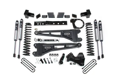 BDS Suspension - BDS2258FS | BDS Suspension 7 Inch Lift Kit With Radius Arm For Ford F-250 / F-350 Super Duty 4WD Diesel | Rear Lift Block Kit, Fox 2.0 Performance Series Shocks
