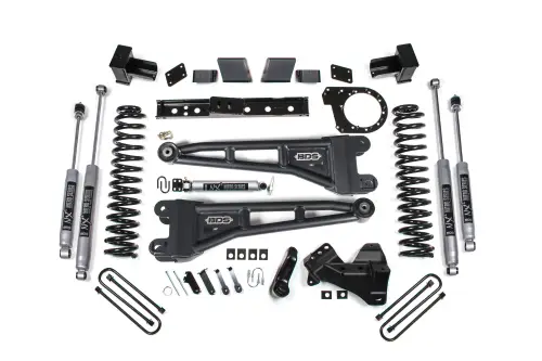 BDS Suspension - BDS2258H | BDS Suspension 7 Inch Lift Kit With Radius Arm For Ford F-250 / F-350 Super Duty 4WD Diesel | Rear Lift Block Kit, NX2 Nitro Series Shocks
