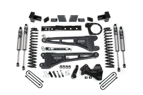 BDS Suspension - BDS2258PS | BDS Suspension 7 Inch Lift Kit With Radius Arm For Ford F-250 / F-350 Super Duty 4WD Diesel | Rear Lift Block Kit, Fox 2.5 Performance Series HTO Shocks