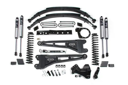 BDS Suspension - BDS2259FS | BDS Suspension 7 Inch Lift Kit With Radius Arm For Ford F-250 / F-350 Super Duty 4WD Diesel | Rear Lift Leaf Springs, Fox 2.0 Performance Shocks