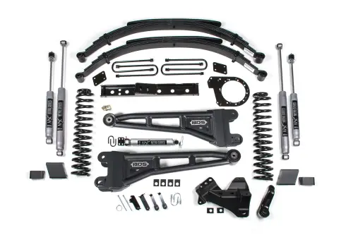 BDS Suspension - BDS2259H | BDS Suspension 7 Inch Lift Kit With Radius Arm For Ford F-250 / F-350 Super Duty 4WD Diesel | Rear Lift Leaf Springs, NX2 Nitro Series Shocks
