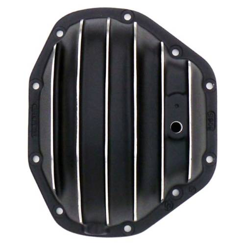PML Covers - 6065-B | PML Covers Dana 80, Straight Fins Differential Cover For Dodge Ram 25000 & 3500 / Ford F-350 Dually & F-450 | Black Powder Coated